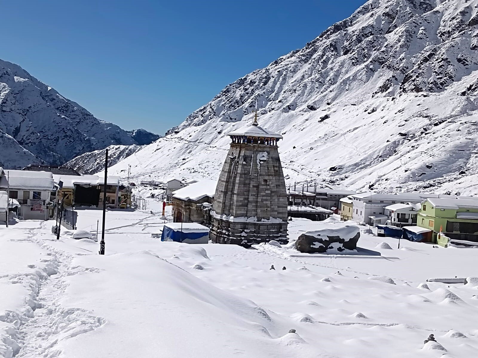 Snowfall in Kedarnath