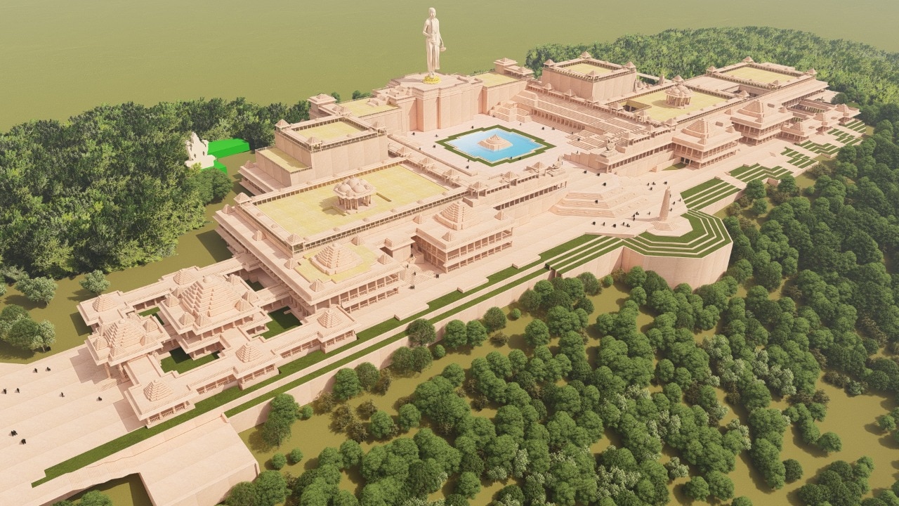 52 फीट ऊंचे प्लेटफॉर्म पर होगी मूर्ति