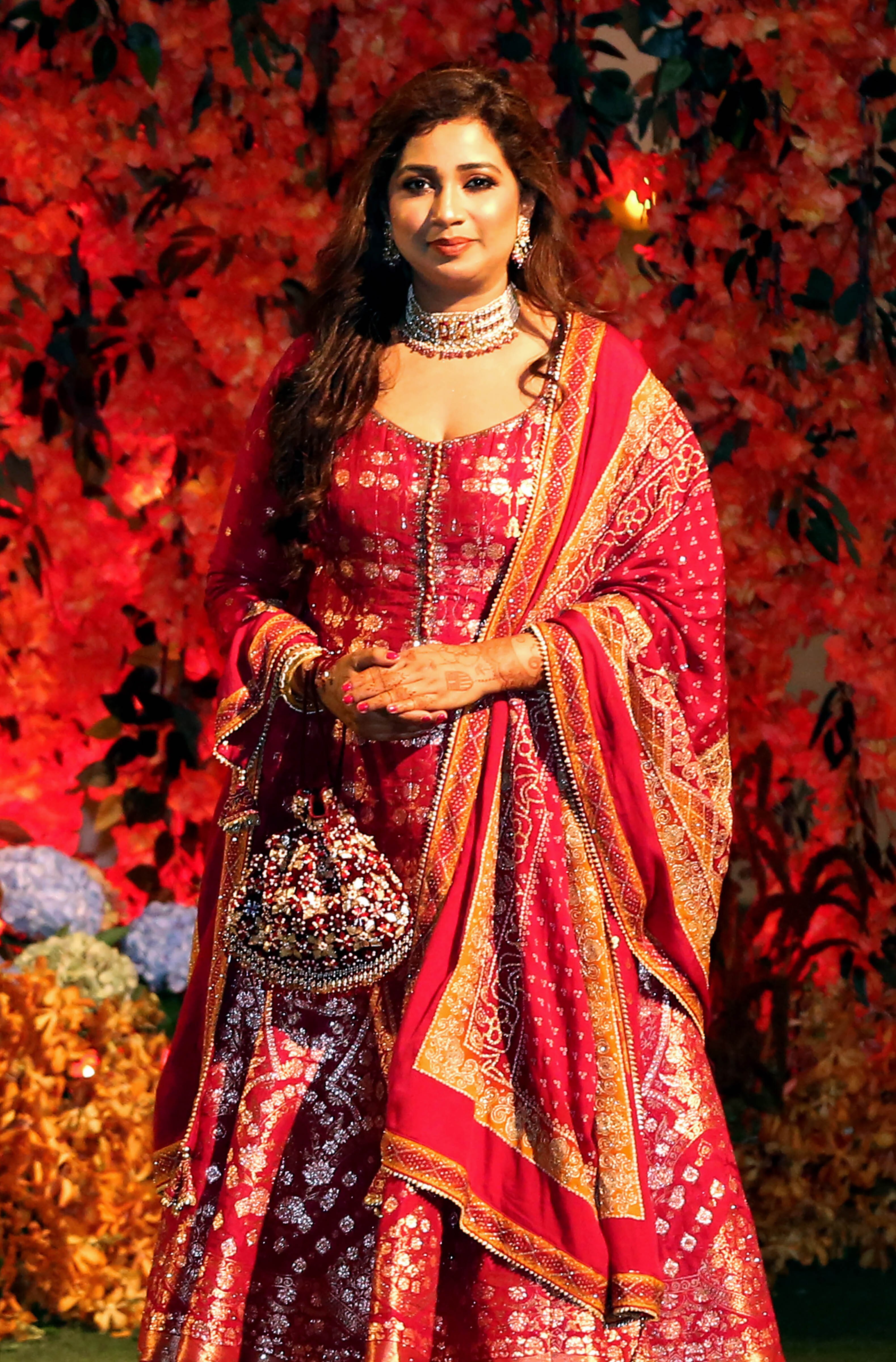 Shreya Ghoshal at Anant Ambani's engagement ceremony
