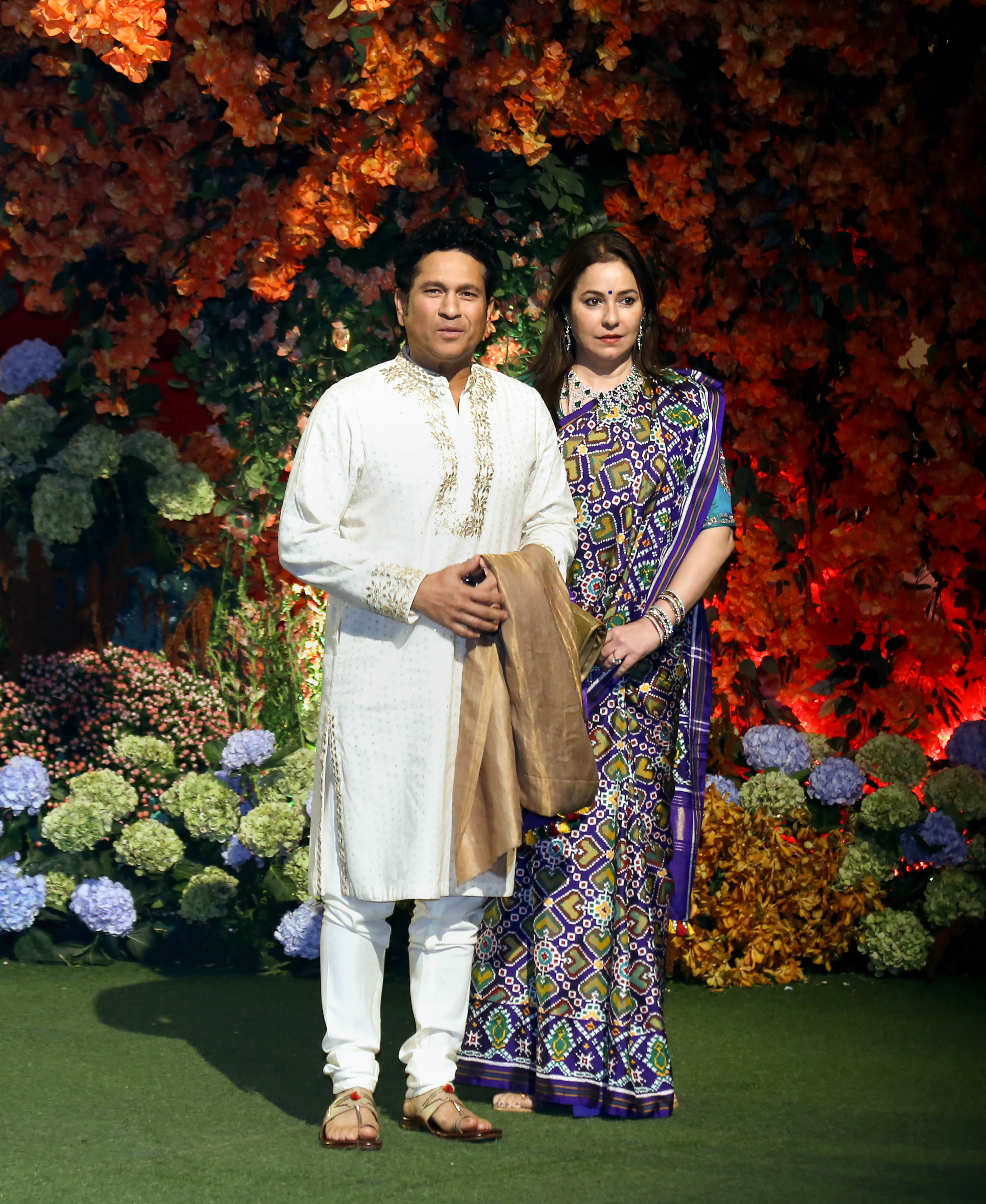 Sachin Tendulkar at Anant Ambani's engagement ceremony