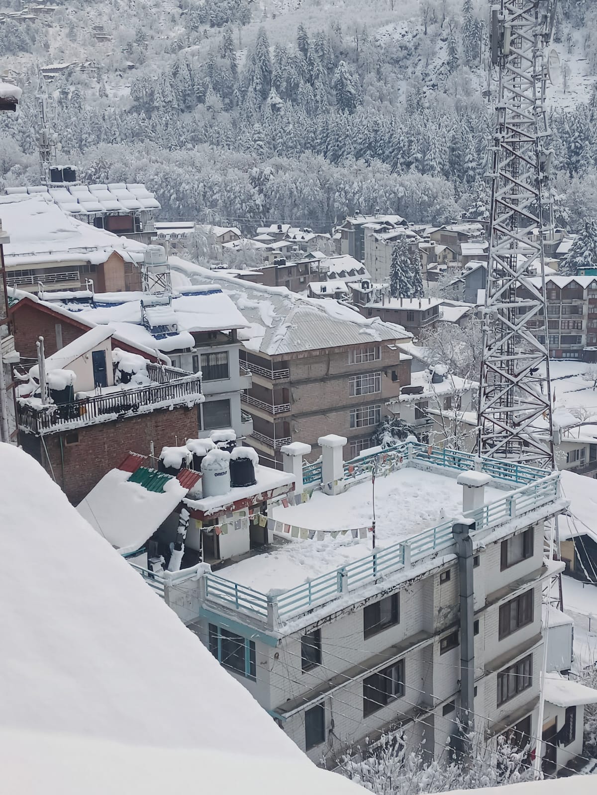 Snowfall in manali