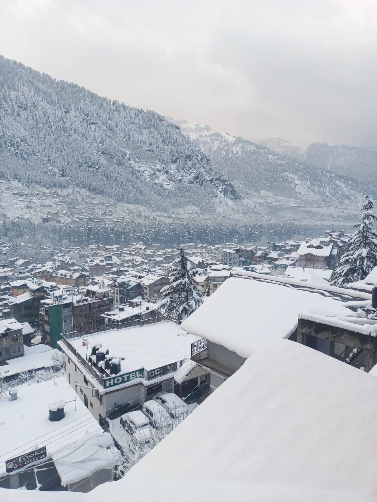 Snowfall in Manali