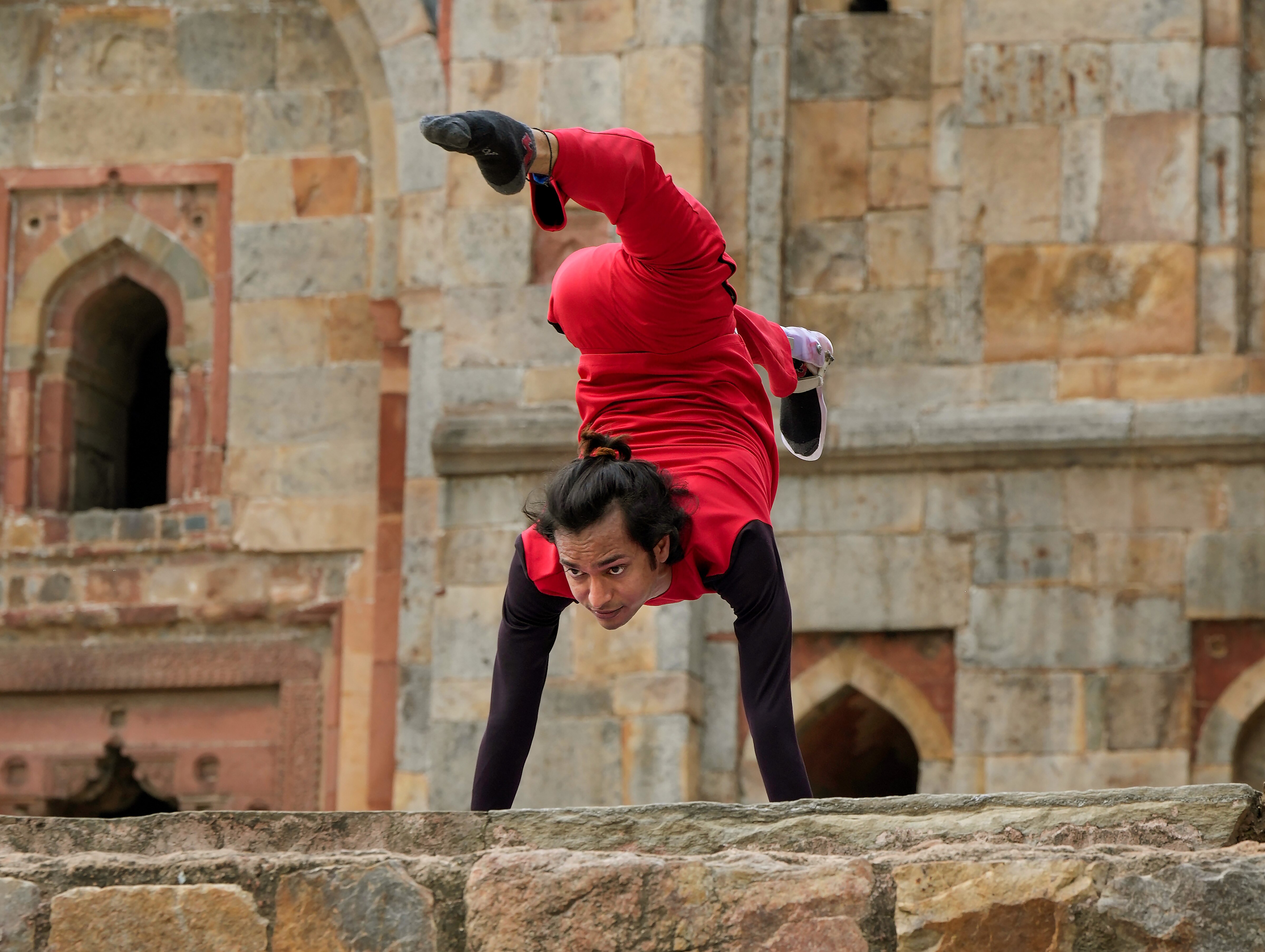 योगासन चैंपियन तेजस्वी शर्मा का योग (Photo/PTI)