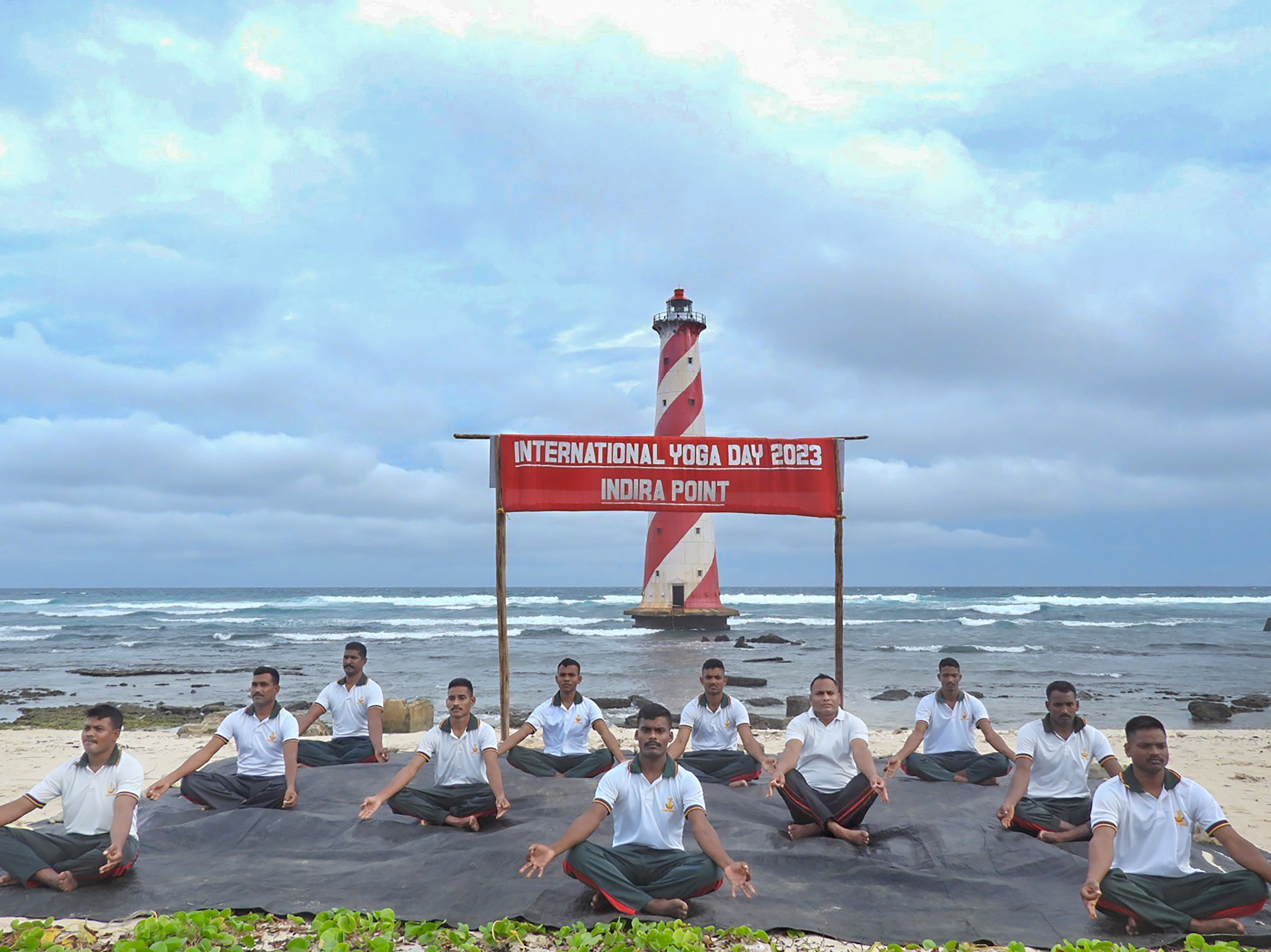 अंडमान एंड निकोबार में योग दिवस (Photo/PTI)