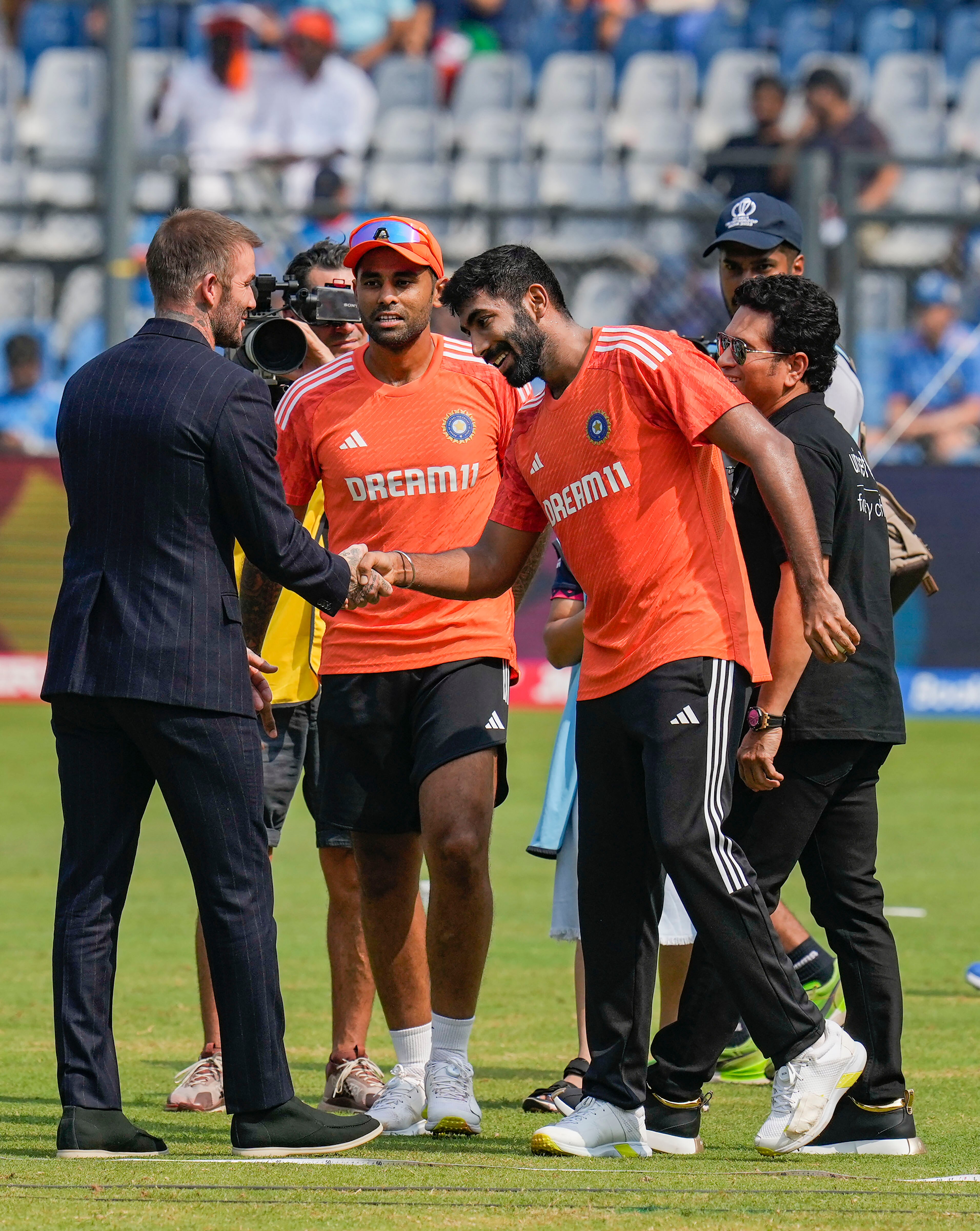 डेविड बेकहम से मिले भारतीय खिलाड़ी