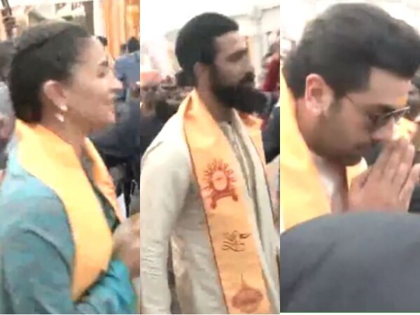 बॉलीवुड एक्स्ट्रेस आलिया भट्ट, विक्की कौशल और रणबीर कपूर