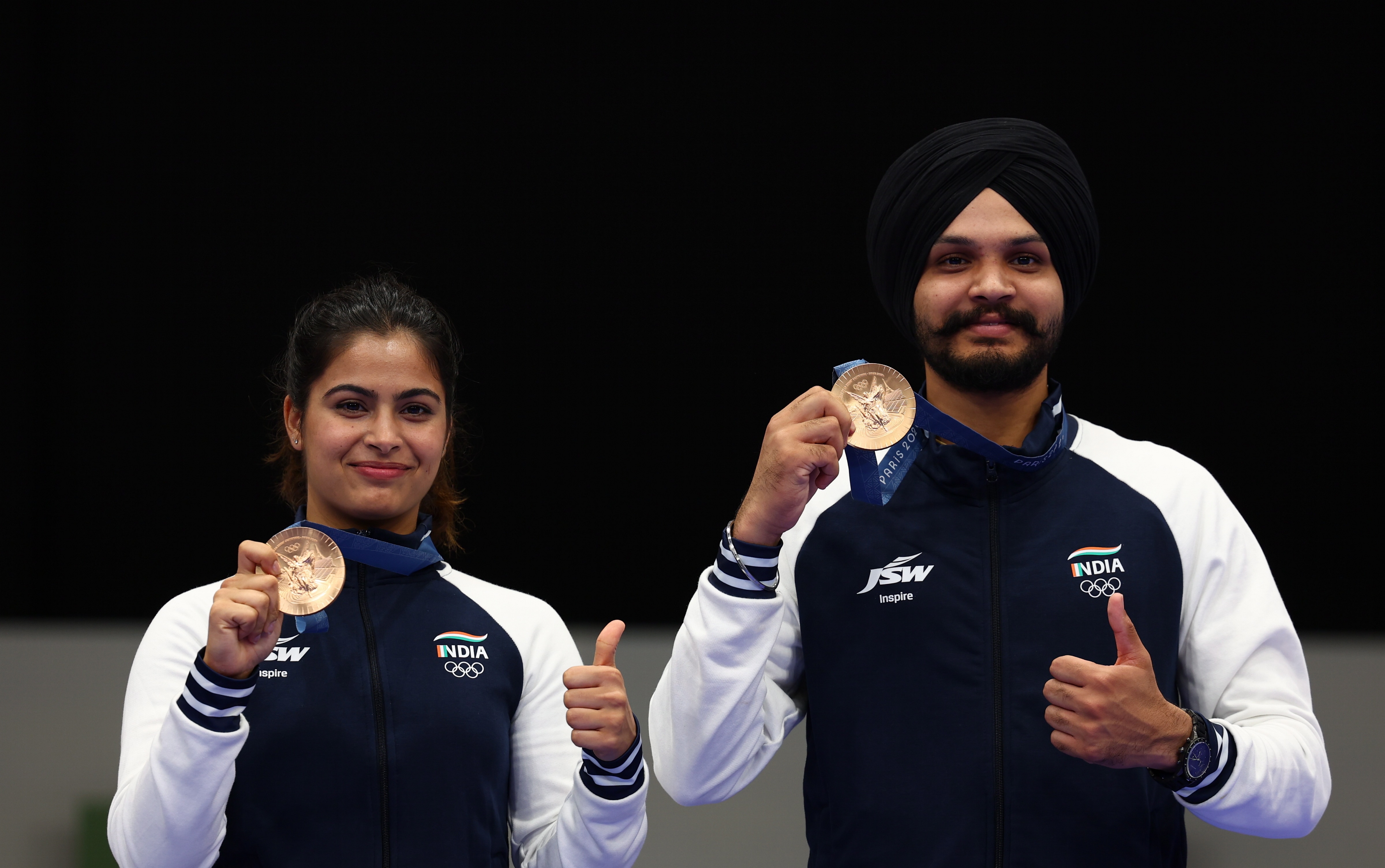Manu Bhaker and Sarabjot singh Paris Olympics Manu Bhaker and Sarabjot singh Paris Olympics