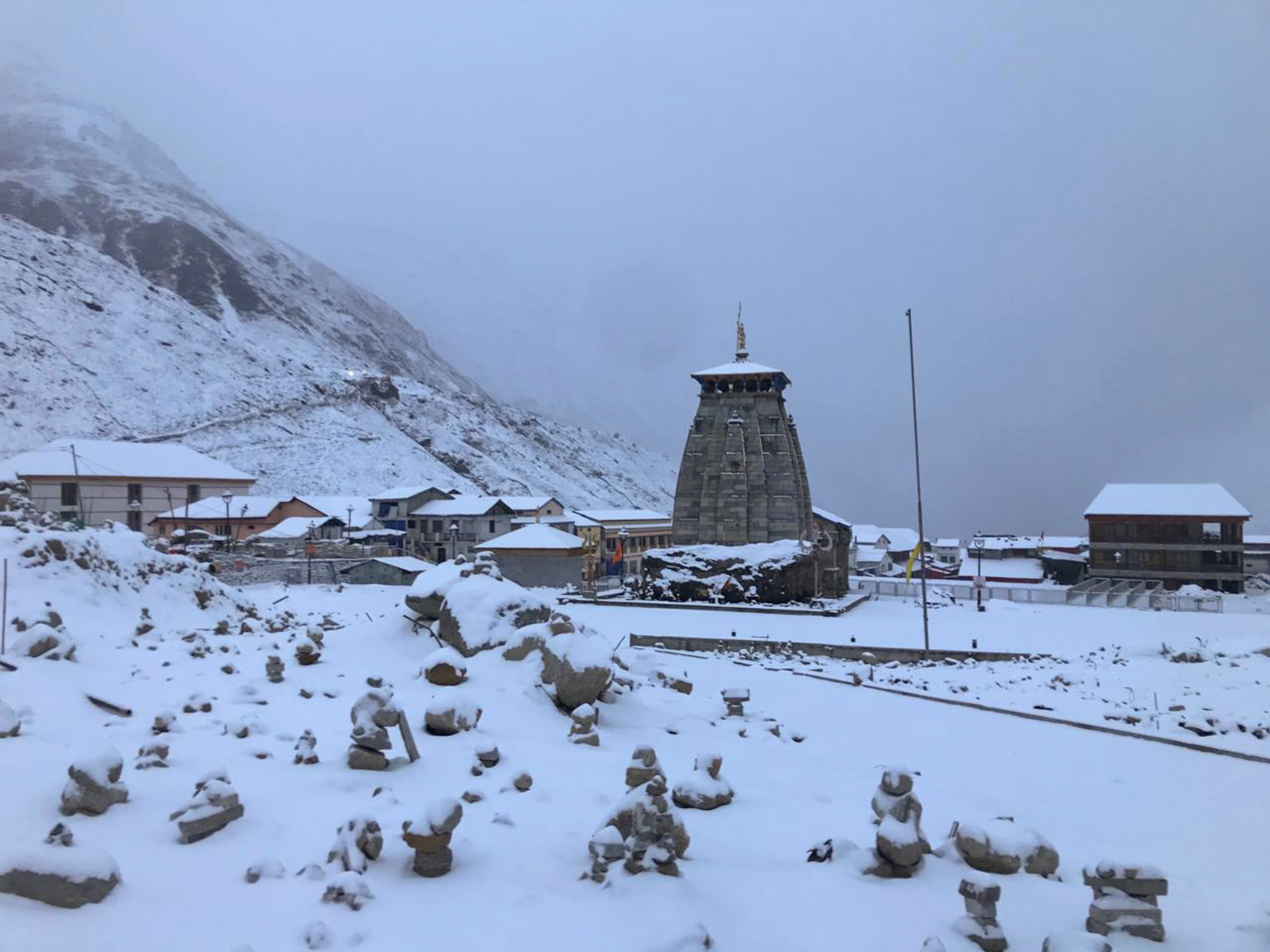 Snowfall in Rudraprayag (PTI Photo)