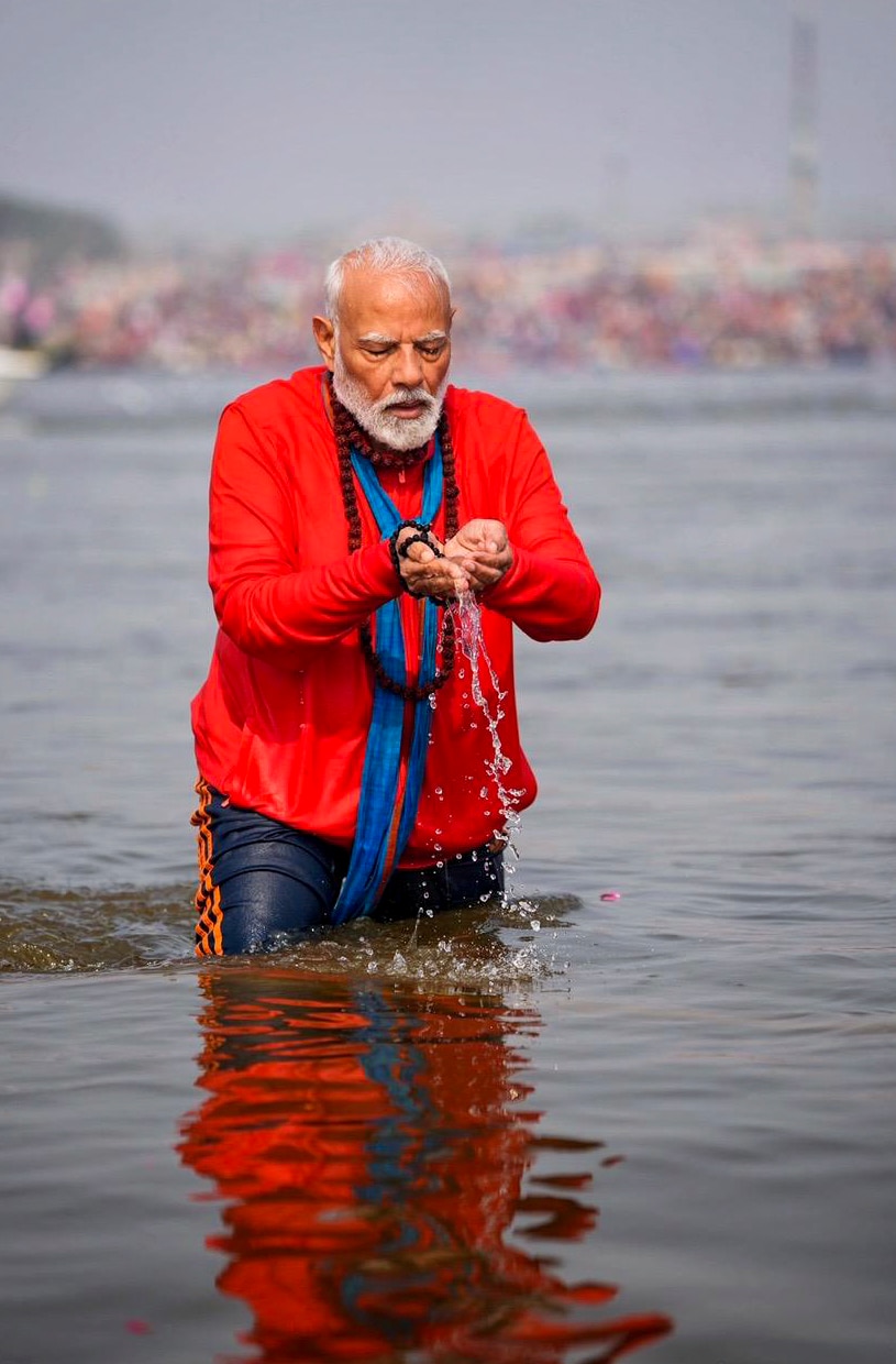 PM Modi in Mahakumbh 2025 (Photo/PTI)