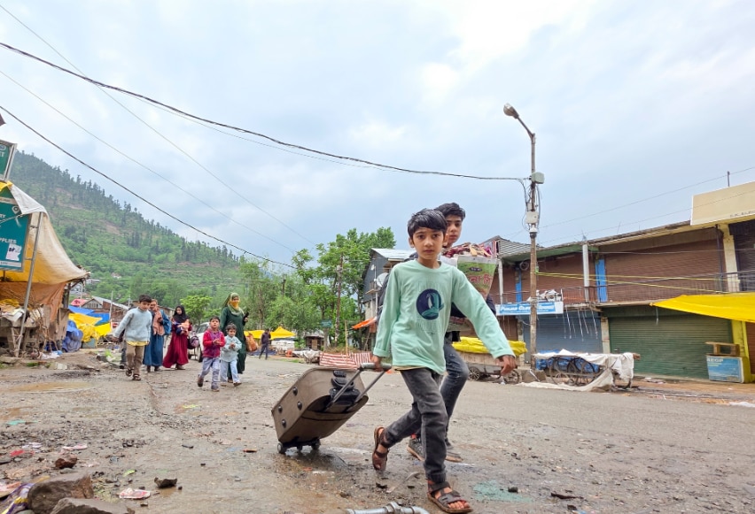 People leave Baramulla