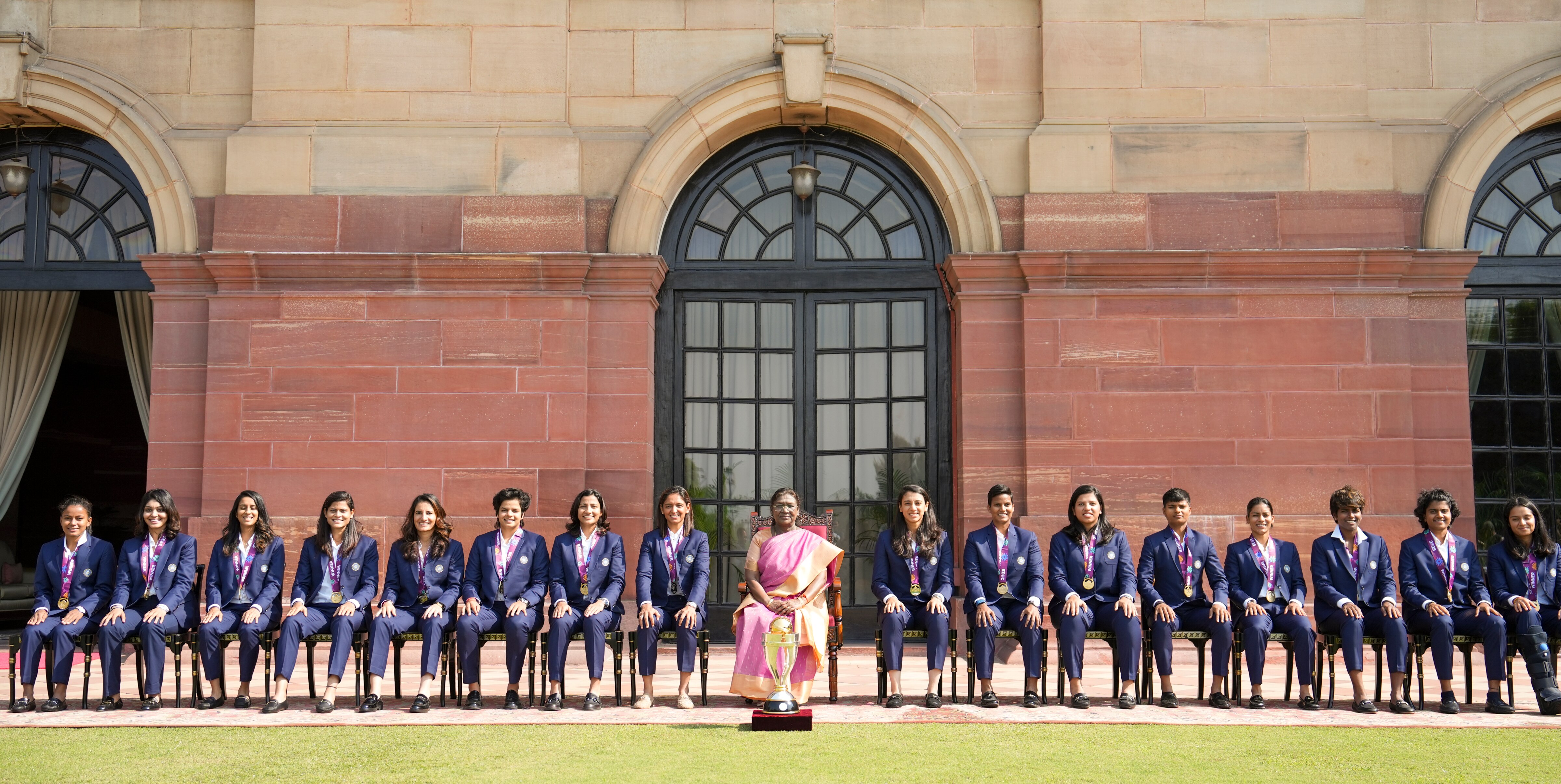 Team India meets the President (Photo/PTI)