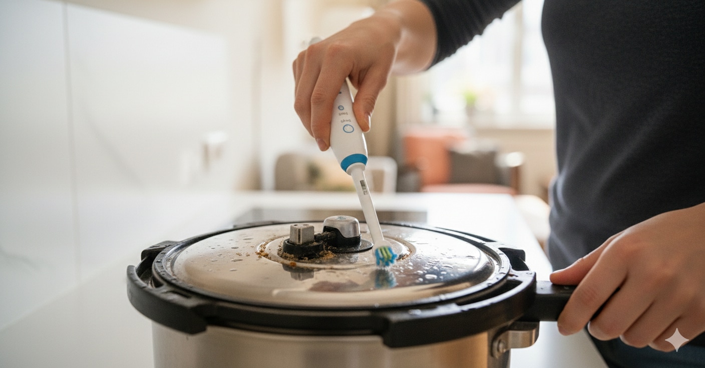 इलेक्ट्रिक टूथब्रश से करें कुकर को साफ   