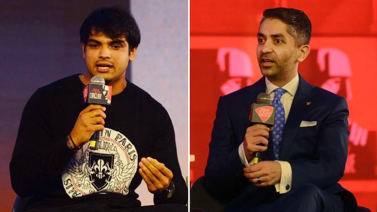 ओलंपिक गोल्ड मेडलिस्ट नीरज चोपड़ा और अभिनव बिंद्रा  (Photo Credit - Rajwant Rawat/Chandradeep Kumar)