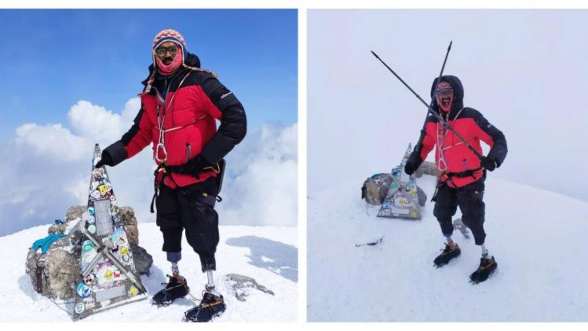 EXCLUSIVE: बिना पैरों के चढ़ डाले दुनिया के तीन सबसे ऊंचे पर्वत, जानिए 'हाफ ह्यूमन-हाफ रोबो' की कहानी - India's first double leg amputee chitrasen sahu to climb Three tallest ...