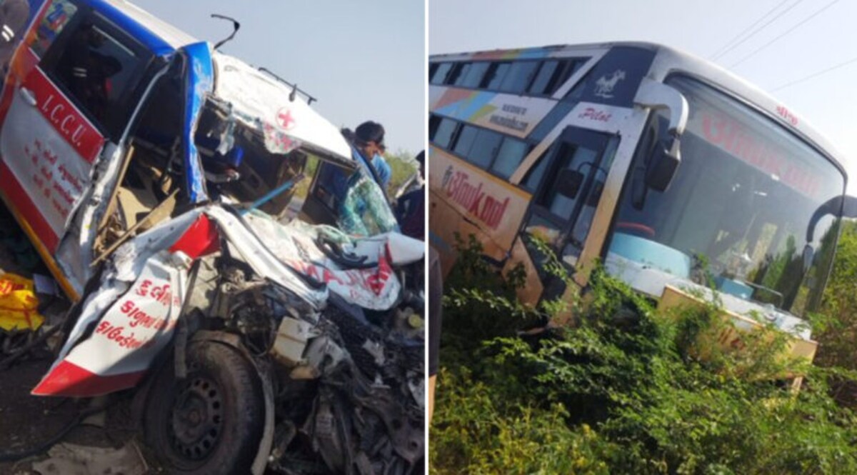 ધારી-અમરેલી હાઈવે પર દર્દીઓને લઈ જતી એમ્બ્યુલન્સ અને ખાનગી ટ્રાવેલ્સ વચ્ચે ગમખ્વાર અકસ્માતઃ 3ના મોત gujarattak