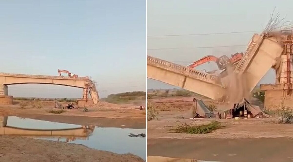 VIDEO: બનાસકાંઠામાં રિપેરિંગ દરમિયાન બ્રિજના વચ્ચેથી બે કટકા થઈ ગયા, પુલ સાથે JCB નીચે ખાબક્યું gujarattak