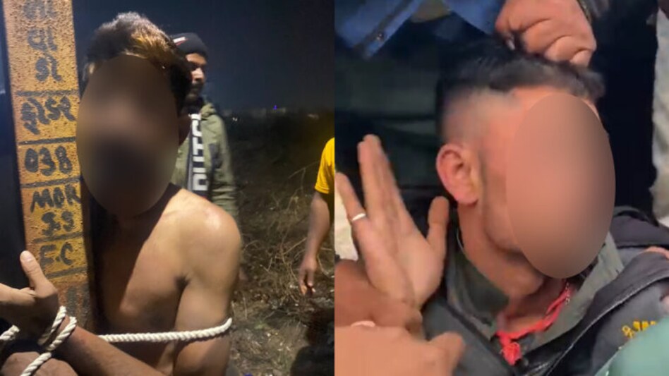 જામનગરમાં લોકોના ટોળાએ લૂંટની શંકામાં બે શખ્સોને થાંભલે બાંધી ફટકાર્યા, કર્યા પોલીસને હવાલે gujarattak