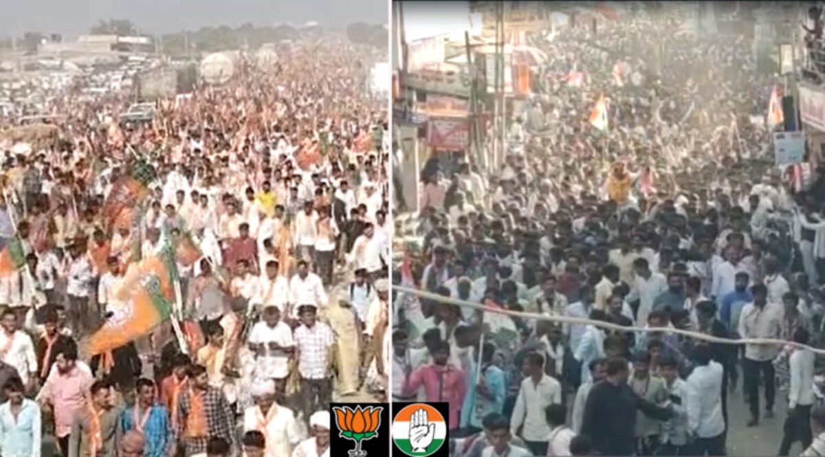 રોડ શોની ભીડ જોઈ ચોંકી જશો, થરાદમાં ભાજપ-કોંગ્રેસના ઉમેદવારો માટે લોકો મેદાને- Video gujarattak