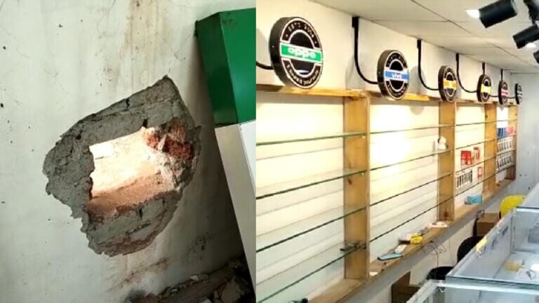 નવસારીઃ આટલા નાના બાકોરામાંથી ચોરો 21 i-phone મળી 200 મોબાઈલ ચોરી ગયા, 29 લાખની ચોરી gujarattak