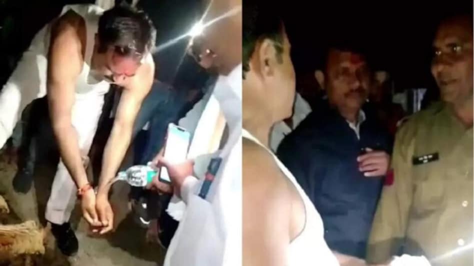 VIDEO: BJPની વિકાસયાત્રામાં મંત્રીજી પર કોઈ ખંજવાળનો પાઉડર ફેંકી ગયું, કાર્યક્રમ વચ્ચે નહાવું પડ્યું gujarattak