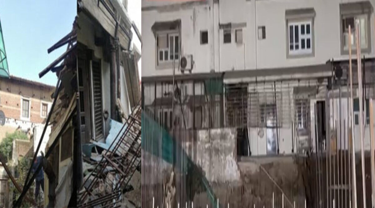 અમદાવાદના મણિનગરમાં ગેરકાયદે બાંધકામની દિવાલ ધરાશાયી, મોટી જાનહાની ટળી gujarattak