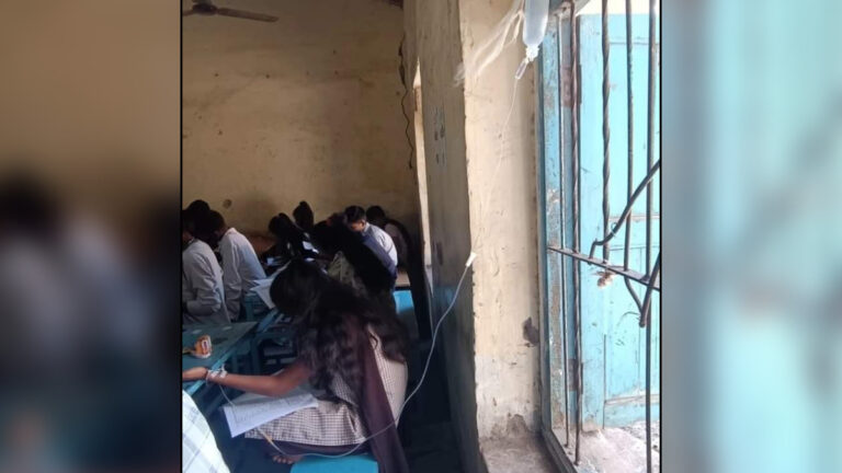 Narmada: એક હાથે બોટલ ચઢ્યો અને બીજા હાથે વિદ્યાર્થિનીએ પરીક્ષા આપી gujarattak