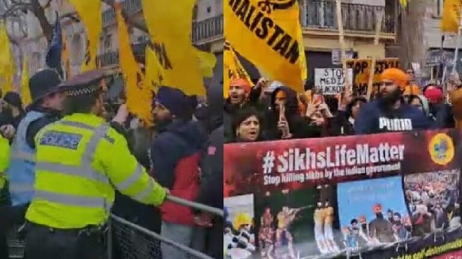 લંડનઃ ભારતીય હાઈકમિશનની બહાર ખાલિસ્તાન સમર્થકો દ્વારા હંગામો, સુરક્ષાકર્મીઓ પર શાહી ફેંકાઈ gujarattak