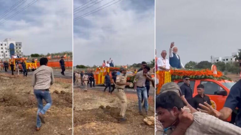કર્ણાટકમાં PMની સુરક્ષામાં ફરી ચૂક, મોદીની તરફ ભાગતો આવ્યો શખ્સ gujarattak