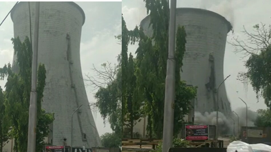 7 સેકન્ડમાં જ સુરતનો કુલિંગ ટાવર થયો જમીનદોસ્ત, જુઓ Video gujarattak