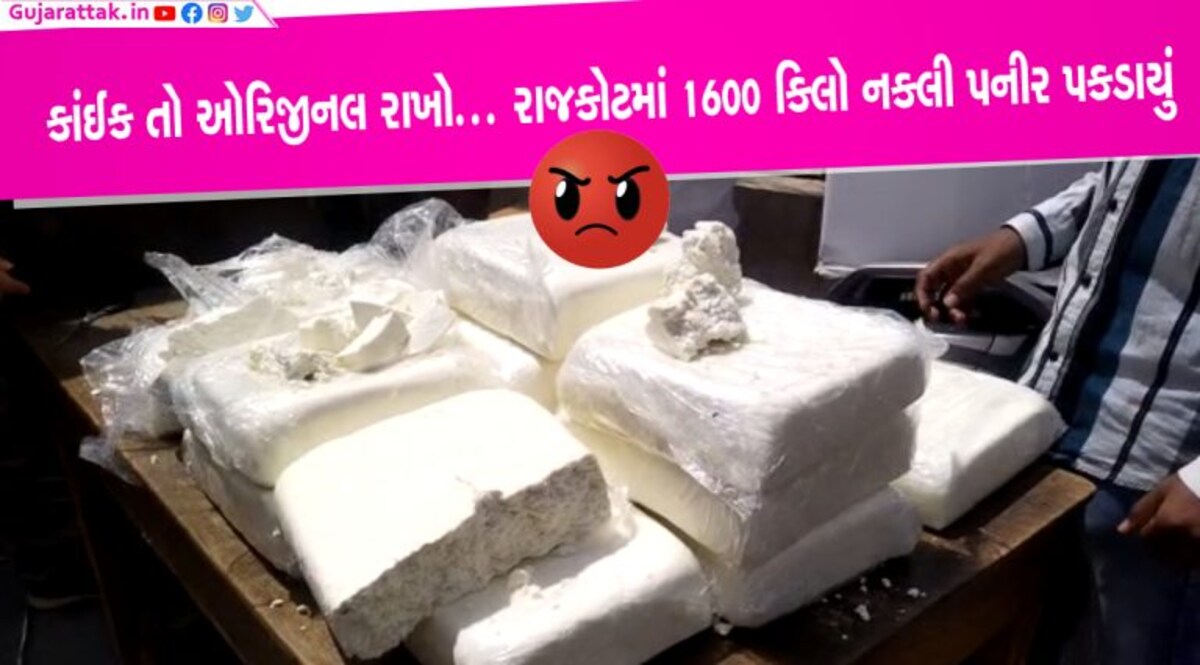 રાજકોટમાં 1600 કિલો નકલી પનીર પકડાયું, ભાવનગરથી આવ્યો હતો જથ્થો રાજકોટમાં 1600 કિલો નકલી પનીર પકડાયું, ભાવનગરથી આવ્યો હતો જથ્થો