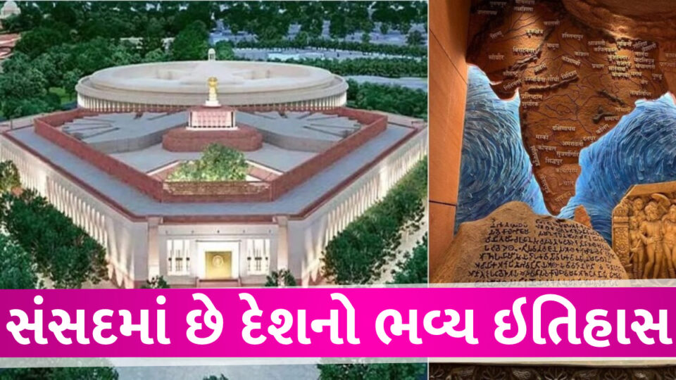 New Parliament Building: અખંડ ભારતનો નકશો, મોર કમળ અને ચાણક્ય દેશની મહાન વિભુતીથી અલંકૃત છે સંસદ New Parliament case