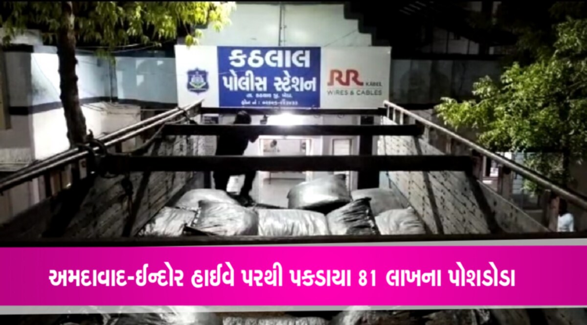 ખેડામાંથી પકડાયો નશાનો મોટો જથ્થોઃ ઘઉંના જથ્થાની આડમાં મળ્યા 81 લાખના પોશડોડા poshdoda