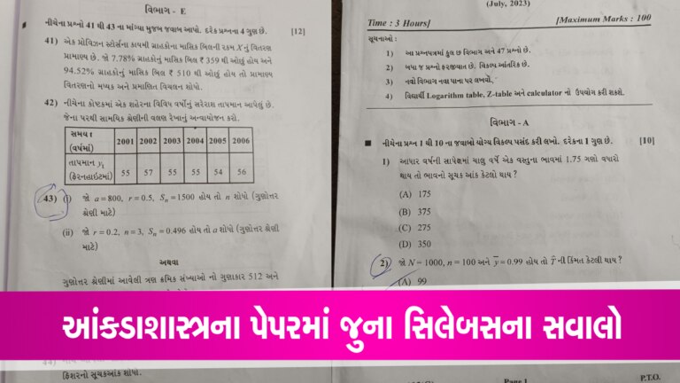 ગુજરાતઃ ધો.12ની આંકડાશાસ્ત્રની પુરક પરીક્ષામાં છબરડો, સિલેબસ બહારનું પુછાતા ફરી નાપાસની ભીતિ gujarattak
