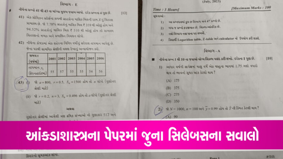 ગુજરાતઃ ધો.12ની આંકડાશાસ્ત્રની પુરક પરીક્ષામાં છબરડો, સિલેબસ બહારનું પુછાતા ફરી નાપાસની ભીતિ gujarattak