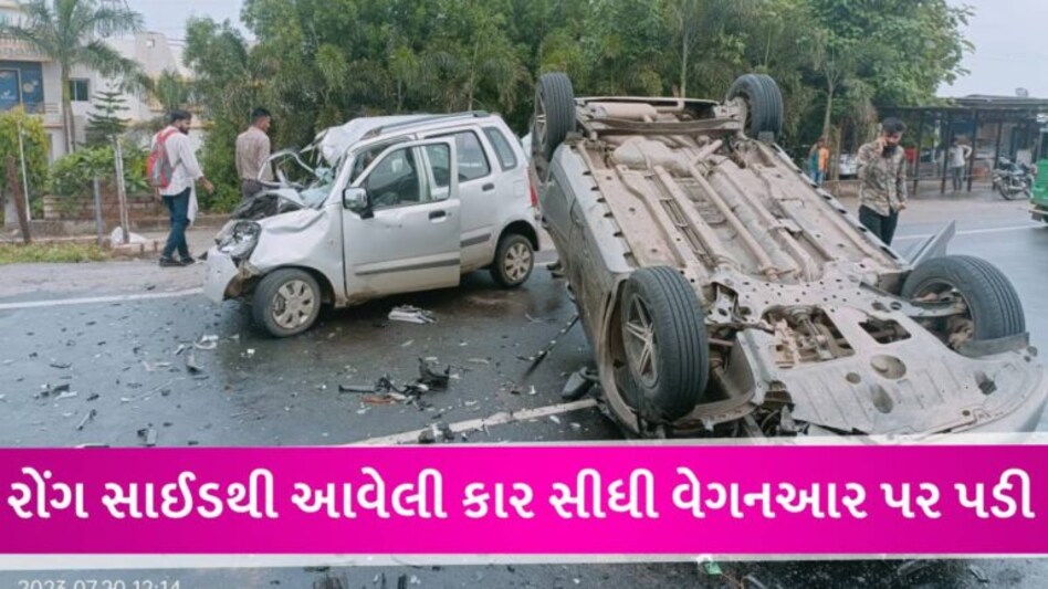 મોરબીમાં રોંગ સાઈડથી બે ટાયર પર આવતી ક્રેટા ધડાકાભેર વેગનઆર સાથે અથડાઈ, CCTVમા કેદ થયો અકસ્માત gujarattak