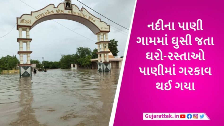 બે કલાકમાં 5 ઈંચ વરસાદ ખાબકતા જૂનાગઢનું આ ગામ બેટમાં ફેરવાયું, ઘરો-ખેતરો, મંદિર બધું પાણીમાં ડૂબી ગયું gujarattak
