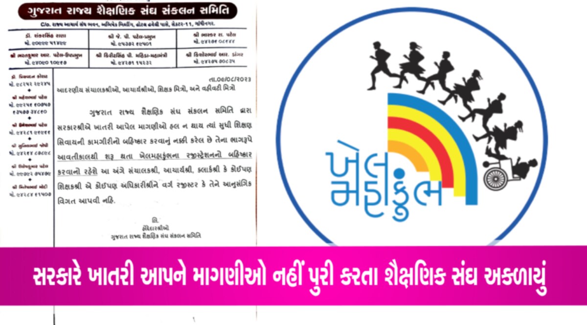 શિક્ષકોમાં નારાજગીઃ ‘ખેલમહાકુંભમાં રજીસ્ટ્રેશનની કામગીરી પણ નહીં કરીએ’, કર્યો બહિષ્કાર gujarattak