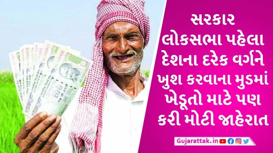 સરકારી કર્મચારીઓ બાદ ખેડૂતોની પણ દિવાળી સુધરી, સરકારે ટેકાના ભાવ જાહેર કર્યા gujarattak