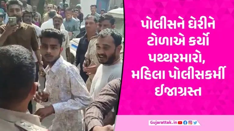 Rajkot News: દબાણ હટાવવા ગયેલી મનપા અને પોલીસની ટીમ પર પથ્થરમારો, PI સામે યુવકે ફિનાઈલ પીધું gujarattak
