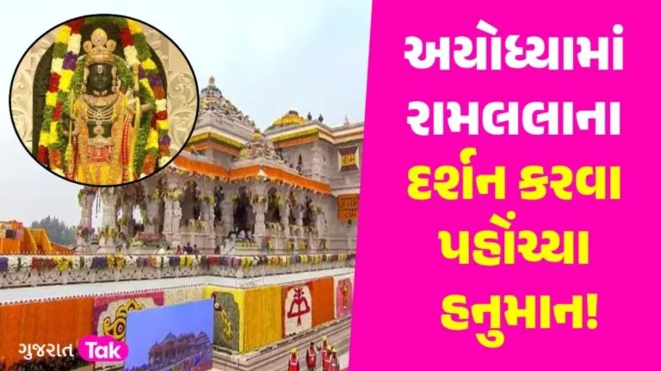 Pran Pratishtha બાદ ભગવાન રામના દર્શન કરવા પહોંચ્યા ‘હનુમાન’, અદ્ભુત દ્રશ્ય જોઈને સુરક્ષાકર્મીઓ પણ દંગ gujarattak