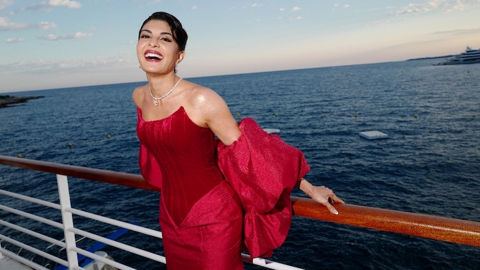 Cannes Film Festival 2025: Jacqueline Fernandez paints La Croisette red in a velvet corset gown