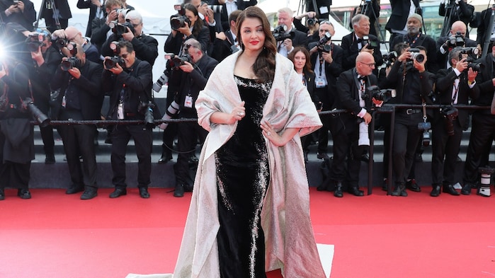 Aishwarya Rai's reign on the Cannes 2025 red carpet continues in a cosmic black Gaurav Gupta gown