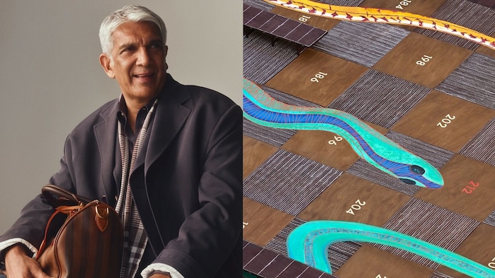 Indian architect Bijoy Jain turned the Louis Vuitton S/S 2026 runway into a game of snakes and ladders