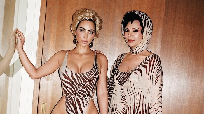 Kim Kardashian's Skims meets Roberto Cavalli's vintage glam in their latest swim collaboration