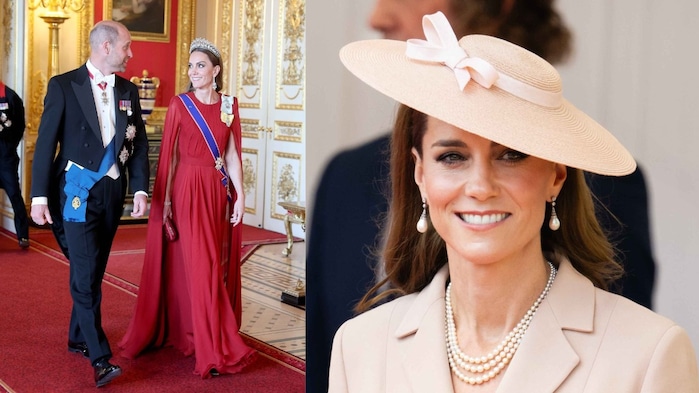 Princess Kate made waves in Dior and Givenchy for Emmanuel Macron's UK visit