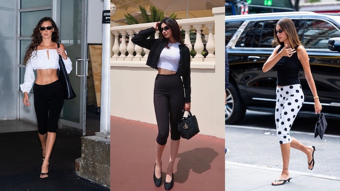 From Khushi Kapoor to Hailey Bieber, celebrities are going cuckoo over the 2000s capri pants fashion trend