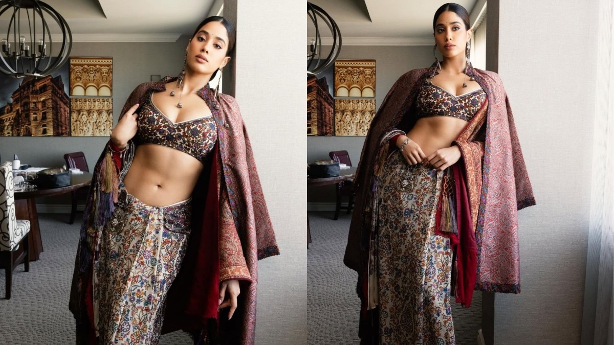 Janhvi Kapoor's rich Indian homage in a Kashmir-inspired resham saree