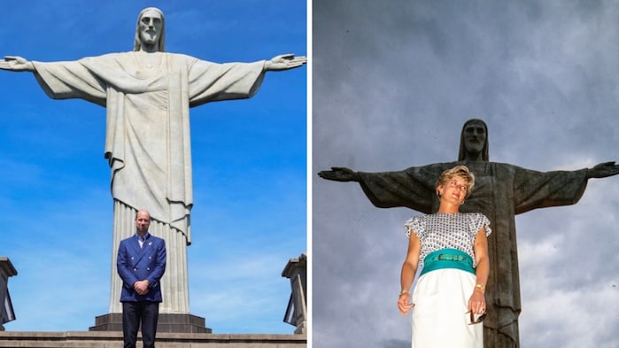 Over 30 years later, Prince William recreates Princess Diana's Christ the Redeemer photo