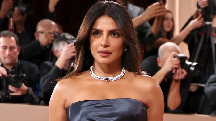 Priyanka Chopra Jonas redefines modern-day classic in a navy blue Dior gown at the Golden Globes 2026