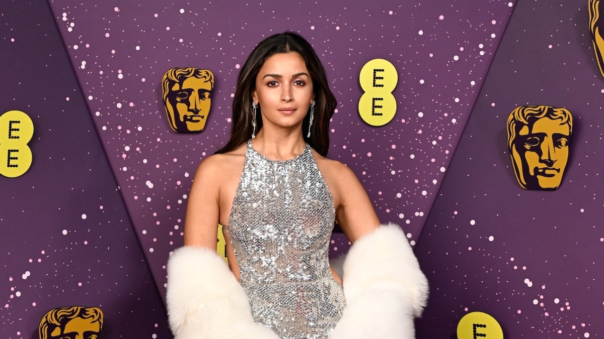 Alia Bhatt glitters at the 2026 BAFTA awards in a backless silver sequin Gucci gown